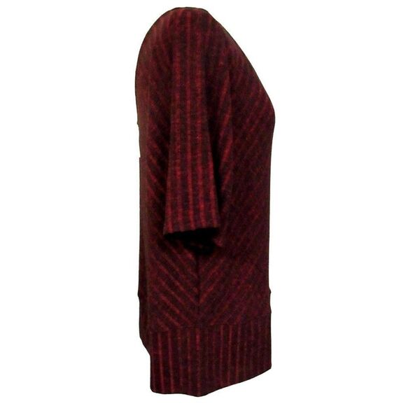 GAP Pullover V-Back Knit Top Sz XXL Red & Black Chevron Pattern Plus Size NEW - Picture 4 of 8